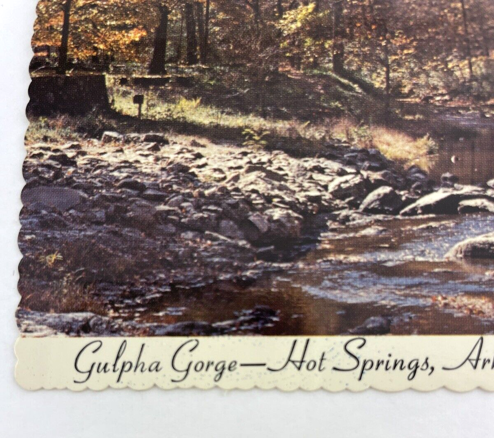 Vintage Postcard Gulpha Gorge Hot Springs Arkansas Don Lancaster Item image 2