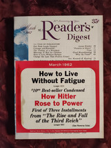 Readers Digest March 1962 Romain Gary Margaret Mitchell Loren Eiseley - £11.51 GBP