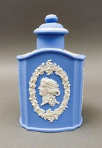Wedgewood England Jasperware Light Blue Cameo Lidded Tea Caddy Canister ... - $199.99