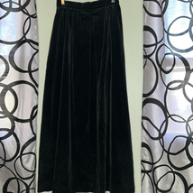 Vintage Intuitions by Kathy Manning, black velvet maxi skirt - $21.56