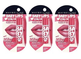 Maybelline Baby Lips, Cherry Kiss, 4g (pack of 3) free shipping world - £25.52 GBP