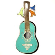 Vtg Sterling JF Jeronimo Fuentes Mexico Colorful Guitar Guilloche Enamel Brooch - £50.68 GBP