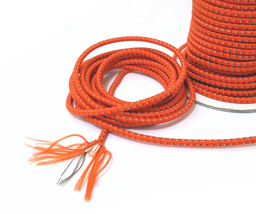 3.5mm -5-10y Torrid Orange w/ Stitched (Gray &amp; reflect Silver) elastic cord ET45 - £5.58 GBP+
