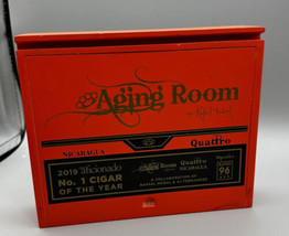 Cigar Box Empty Aging Room Quattro Orange Wood  Nicaragua 8.5 x 7.5 x 2&quot; - £6.00 GBP