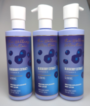 3x Bath &amp; Body Works Blueberry Extract Vitamin E Glowing 7.8 Oz Body Lotion New - £33.80 GBP