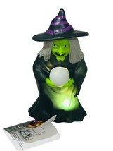 Motion Activated Witch 6&quot; Multi-Color Lights Cackling Halloween Decoration - $9.78