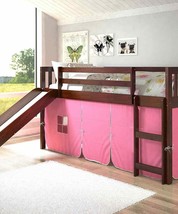 Chloe Low Loft with Slide &amp; Pink Tent - £553.16 GBP