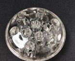 Vintage Large Clear Glass Flower Frog Round With 16 Holes 4&quot; Fitter - $8.41