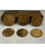 Vtg Masonic Token Coin Lot Grand Lodge Warren Lodge Tall Cedars of Lebanon - £23.42 GBP