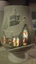 Vintage  Ceramic Hassinger Mold Light Up Church Lamp Christmas Holiday D... - £52.31 GBP