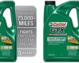 Castrol GTX High Mileage 10W-40 Synthetic Blend Motor Oil, 5 Quarts (Pac... - $77.28