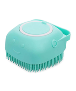 Pet Bath Massage Brush Puppy Dog Cat Grooming Cleaning Soft (Blue) - $10.67