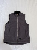 Berne Ripstop Quilted Fleece Lined Brown Full Zip Work Wear Vest Size Me... - $16.82