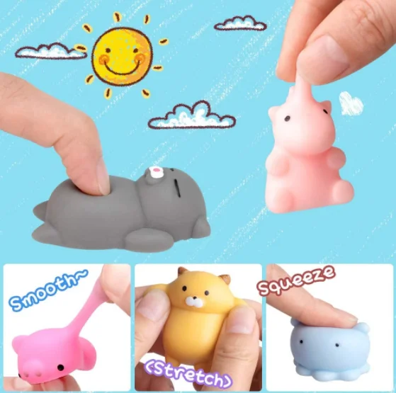 Play 10Pcs/Set By Random Mochi Squishy Mini Kawaii Cute Animal Squishys Party Ea - £26.37 GBP