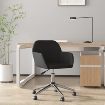 vidaXL Swivel Office Chair Black Fabric - £98.31 GBP