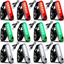 12 Pieces Battery Boat Navigation Lights Battery Powered Kayak Lights For Night  - £36.73 GBP