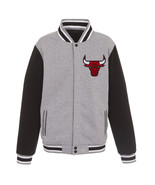 NBA Chicago Bulls  Reversible Full Snap Fleece Jacket JH Design 2 Front ... - $119.99