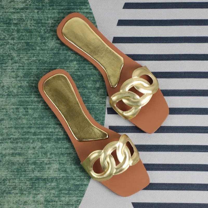 Summer Slippers Women Luxury Brand Shoes Flat Heels Outside Leisure Beac... - $22.64+
