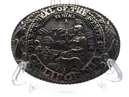 Tony Lama Exclusive State Series California Brass Belt Buckle 2.5" X 4" - $29.99