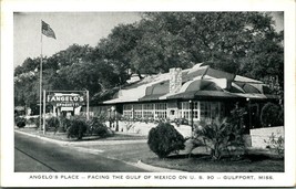 Angelo&#39;s Place Roadside Spaghetti Diner Gulfport Mississippi MS UNP WB Postcard - $9.76