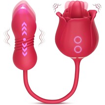 Kosher Approved Rose Sex Toys Dildo Vibrator 3In1 Adult Stimulator With 9 Tongue - £22.01 GBP