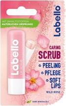 Labello Caring Scrub WILD ROSE lip balm/ chapstick -1 pack FREE SHIPPING - $277.24 MXN