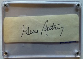 Gene Autry (d. 1998) Signed Autographed Vintage Signature in Heavy Lucit... - €30,39 EUR