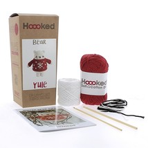 Hoooked Amigurumi DIY Kit W/Eco Barbante Yarn-Winter Bear Yule PAK346 - $385.18 MXN