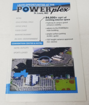 Powerplex St. Louis Mills Sales Brochure Sports Complex Lease Big Stadiu... - $18.95