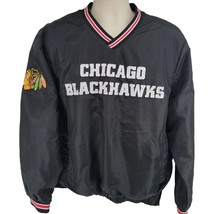 Chicago Blackhawks GIII Carl Banks Pullover Jacket Size XL Black - £46.35 GBP