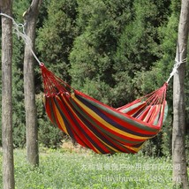 Thickened canvas hammock field anti-rollover outdoor single hammock - £23.96 GBP