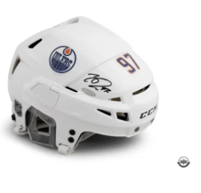 Connor McDavid Autographed White CCM Edmonton Oilers Authentic Helmet UDA - $2,495.00