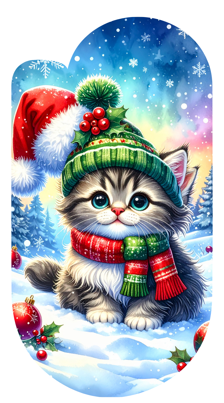 Winter Christmas Paperclip Design Clipart 100 PNG Digital Download Bundle 6 Item image 11