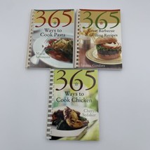 Lot of 3 Cookbooks 365 Ways to Cook Chicken Pasta Barbecue Grilling Spiral - £11.41 GBP
