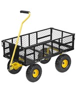 Heavy Duty 880 Lbs Capacity Mesh Steel Garden Cart Folding Utility Wagon... - $231.99