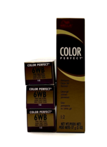 Wella Color Perfect Permanent Creme Gel HairColor 6WB Warm Dark Blonde-3 Pack - $25.44