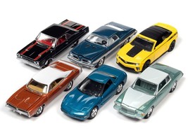 "Muscle Cars USA" 2022 Set B of 6 pieces Release 2 1/64 Diecast Model Cars by J - $75.97
