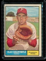 Vintage 1961 TOPPS Baseball Card #299 CLAY DALRYMPLE Philadelphia Phillies - £7.77 GBP