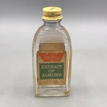 Vintage Watkins Almond Extract Glass Bottle Advertising Packaging Design - $34.52