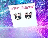 BETSEY JOHNSON Dog Stud Earrings MSRP $25 New With Tags - £15.57 GBP