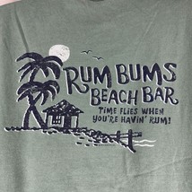 Comfort Colors Men&#39;s Sleeveless Rum Bums Beach Bar T-Shirt Size L Green - $23.13