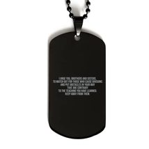 Motivational Christian Black Dog Tag, I urge You, Brothers and Sisters, ... - £15.37 GBP