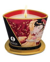 Shunga Massage Candle Romance Strawberry Wine 5.7 Oz - £16.18 GBP