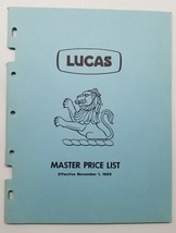 1969 Lucas Master Replacement Spare Parts Price List Book Catalog - £18.31 GBP