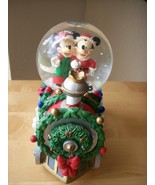 Disney Mickey and Minnie Mouse Musical Christmas Train Snowglobe  - £47.19 GBP