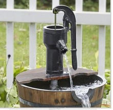 Old fashioned water Iron spout for barrel fountain Compatible w\ Two Tier wooden - £37.23 GBP