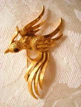 Vintage Mamselle Bird Pin ~ Brooch ~ Gold-tone - $10.00