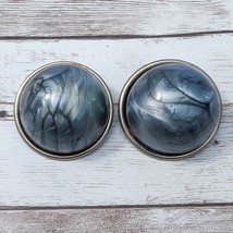 Vintage Clip On Earrings Statement Large Very Domed - Some Tarnish - £9.58 GBP