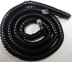 Vodavi Starplus 25ft Black Handset Cord Telephone Base Coil Curly Cord - $5.93