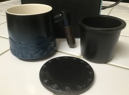 Ceramic Coffee &amp; Tea Mug Strainer Retro Mug Tea Cup Pottery Mug Gift Set... - £26.56 GBP